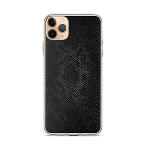 iPhone 11 Pro Max Black Snake Skin iPhone Case by Design Express