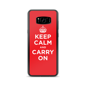 Samsung Galaxy S8+ Keep Calm and Carry On Red Samsung Case by Design Express