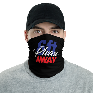 Default Title 6ft Please Away Blue Red Neck Gaiter Masks by Design Express