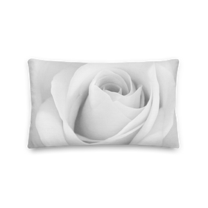 White Rose Rectangle Premium Pillow by Design Express