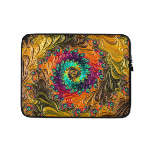 13 in Multicolor Fractal Laptop Sleeve by Design Express