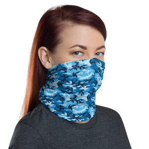 Sky Blue Camo Neck Gaiter Masks by Design Express