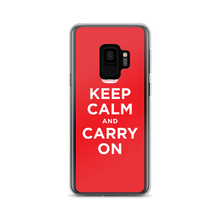 Samsung Galaxy S9 Keep Calm and Carry On Red Samsung Case by Design Express