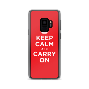 Samsung Galaxy S9 Keep Calm and Carry On Red Samsung Case by Design Express