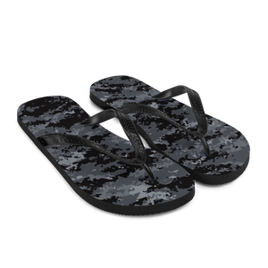 Dark Grey Digital Camouflage Flip-Flops by Design Express