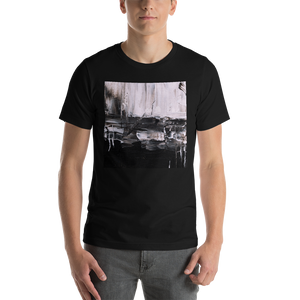 XS Black & White Abstract Painting Unisex T-Shirt by Design Express
