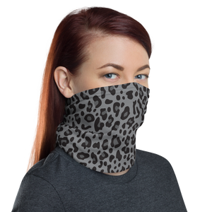 Grey Leopard Print Face Mask & Neck Gaiter by Design Express