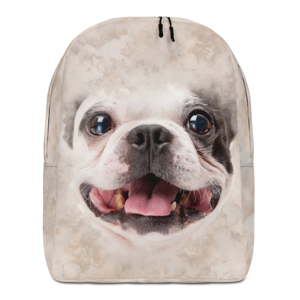 Boston Terrier Dog Minimalist Backpack