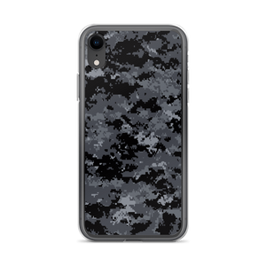 iPhone XR Dark Grey Digital Camouflage Print iPhone Case by Design Express