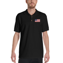 United States Flag "Solo" Embroidered Polo Shirt by Design Express