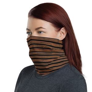 Horizontal Brown Wood Neck Gaiter Masks by Design Express