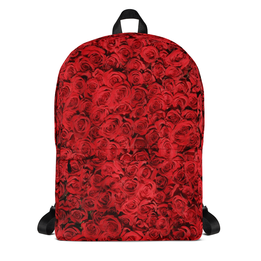 Default Title Red Rose Pattern Backpack by Design Express