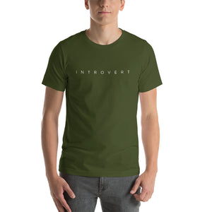 Olive / S Introvert Short-Sleeve Unisex T-Shirt by Design Express