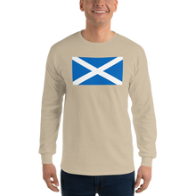 Sand / S Scotland Flag "Solo" Long Sleeve T-Shirt by Design Express
