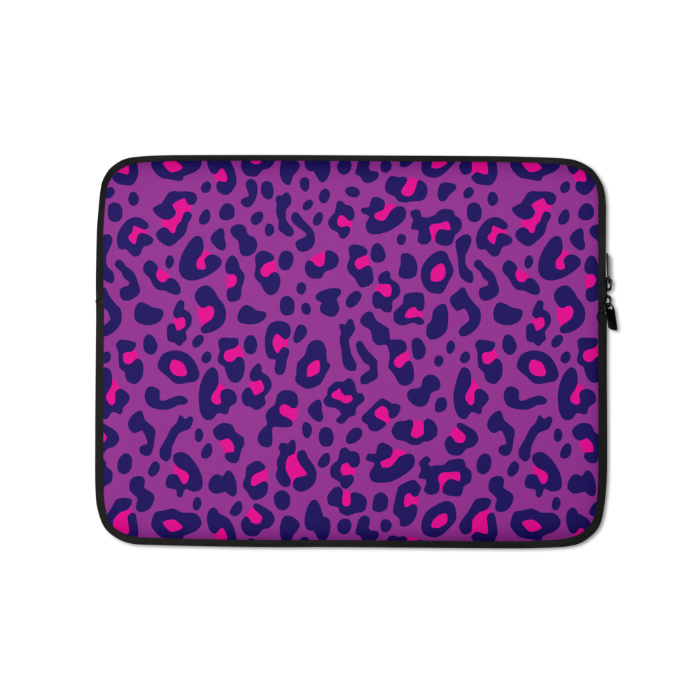 13 in Purple Leopard Print Laptop Sleeve by Design Express