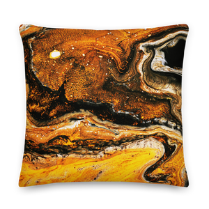 Yellow Orange Abstract Premium Pillow by Design Express