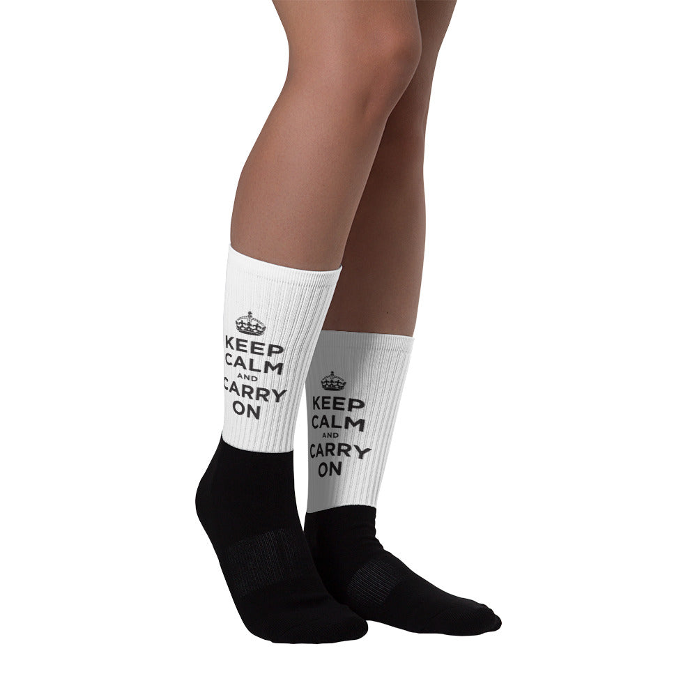 M (6-8) Keep Calm and Carry On Socks by Design Express