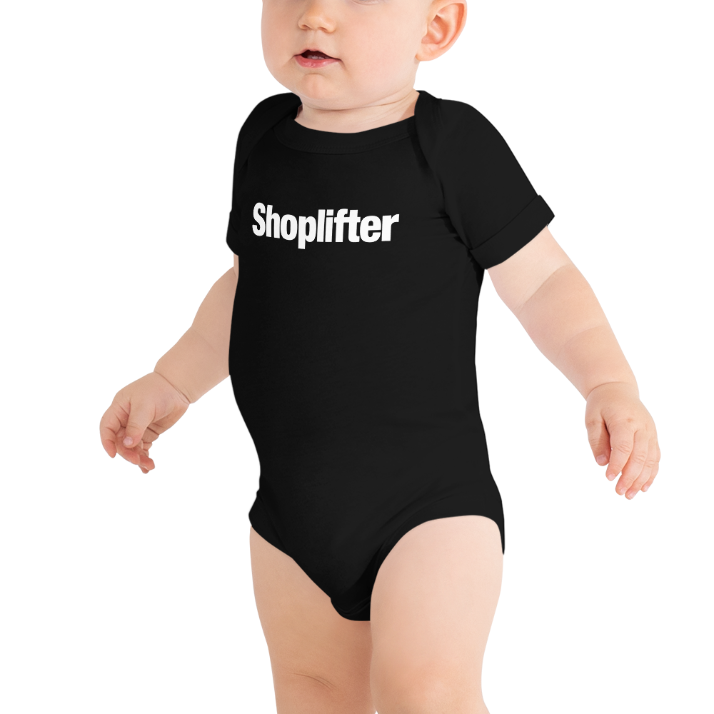 Black / 3-6m Shoplifter Baby Suit by Design Express