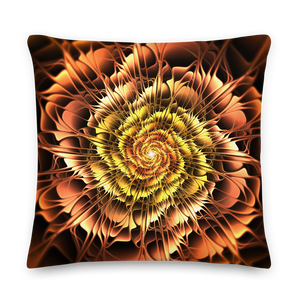 Abstract Flower 01 Square Premium Pillow by Design Express