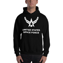 Black / S United States Space Force "Reverse" Hooded Sweatshirt by Design Express