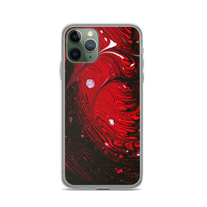 iPhone 11 Pro Black Red Abstract iPhone Case by Design Express