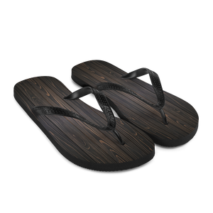 Black Wood Flip-Flops by Design Express