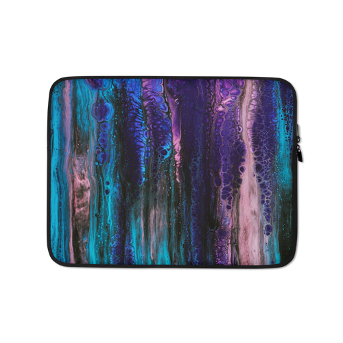 13 in Purple Blue Abstract Laptop Sleeve by Design Express