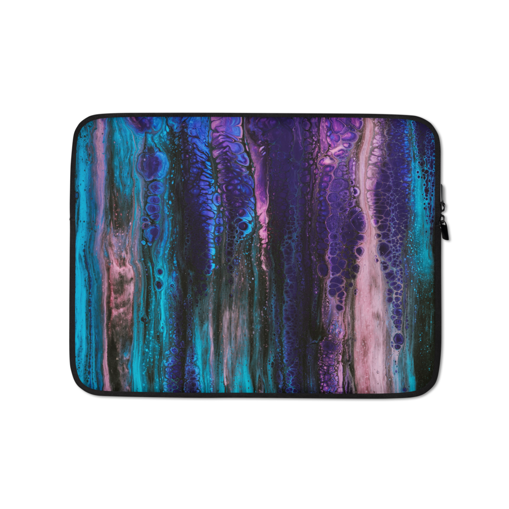 13 in Purple Blue Abstract Laptop Sleeve by Design Express