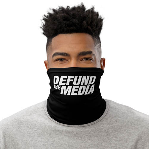 Default Title Defund The Media Italic Black Neck Gaiter by Design Express