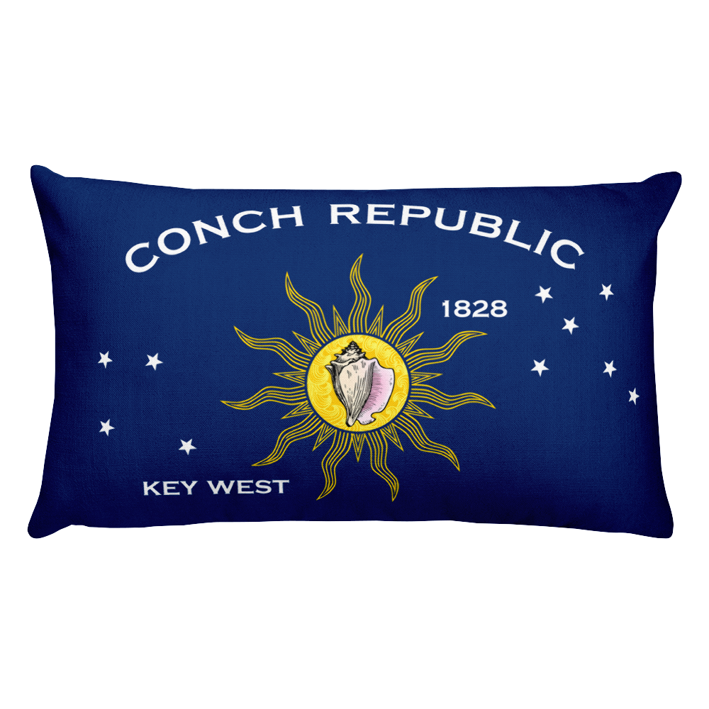 Default Title Key West Conch Republic Flag Allover Print Rectangular Pillow by Design Express
