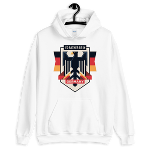 White / S Eagle Germany Unisex Hoodie by Design Express