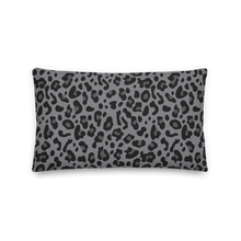 Grey Leopard Print Premium Pillow by Design Express