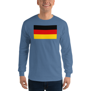 Indigo Blue / S Germany Flag Long Sleeve T-Shirt by Design Express