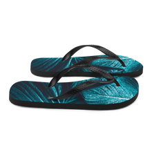 Turquoise Leaf Flip-Flops by Design Express