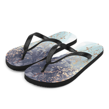 S Soft Blue Gold Flip-Flops by Design Express