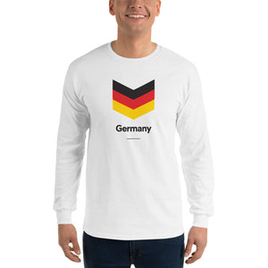 White / S Germany "Chevron" Long Sleeve T-Shirt by Design Express