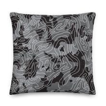 22×22 Grey Black Camoline Square Premium Pillow by Design Express