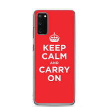 Samsung Galaxy S20 Keep Calm and Carry On Red Samsung Case by Design Express