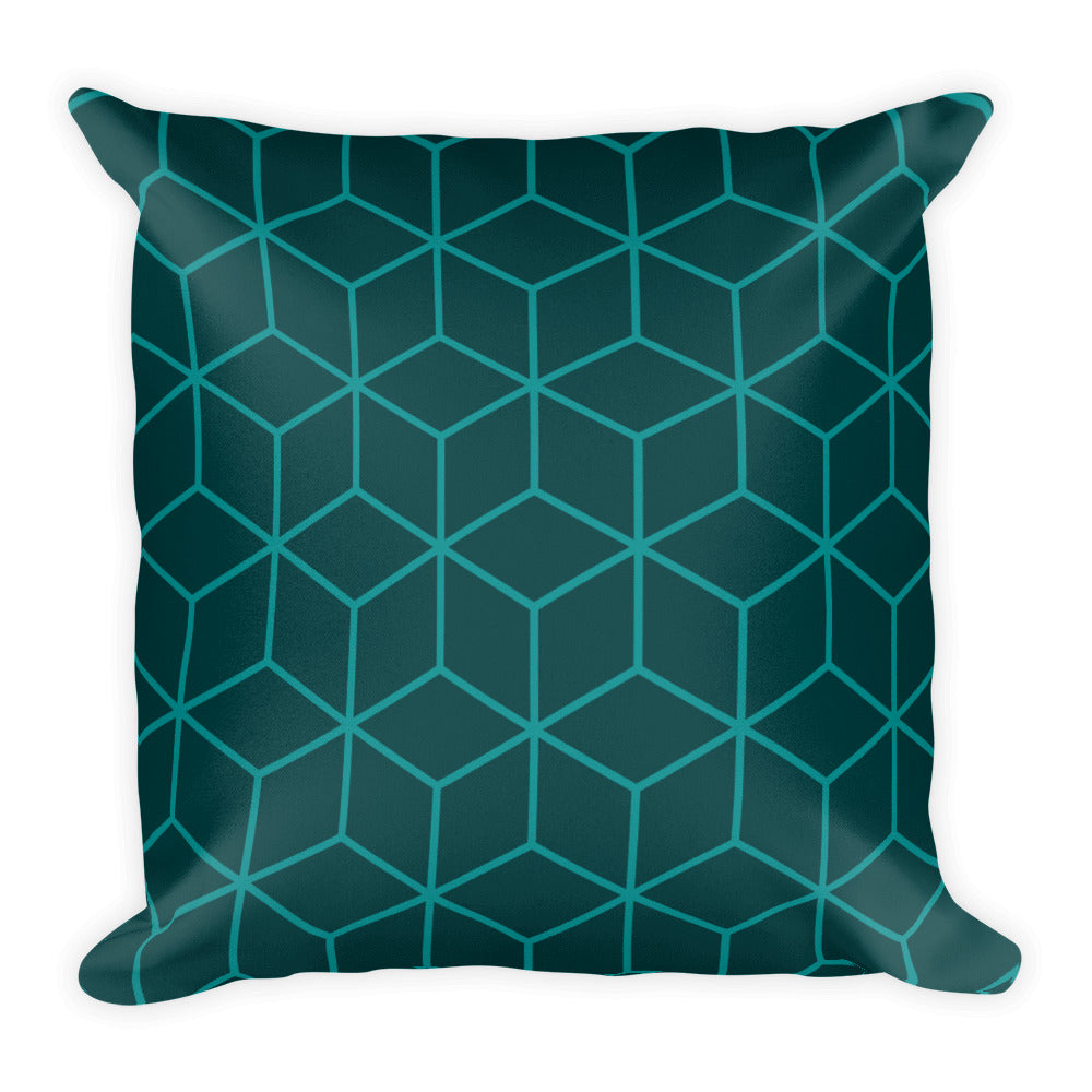 Default Title Diamonds Sea Foam Green Square Premium Pillow by Design Express