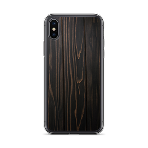 iPhone X/XS Black Wood Print iPhone Case by Design Express