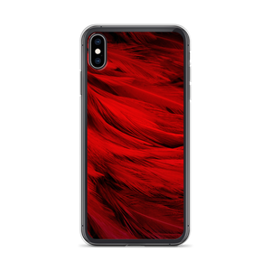 iPhone XS Max Red Feathers iPhone Case by Design Express
