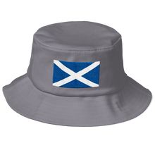 Grey Scotland Flag "Solo" Old School Bucket Hat by Design Express