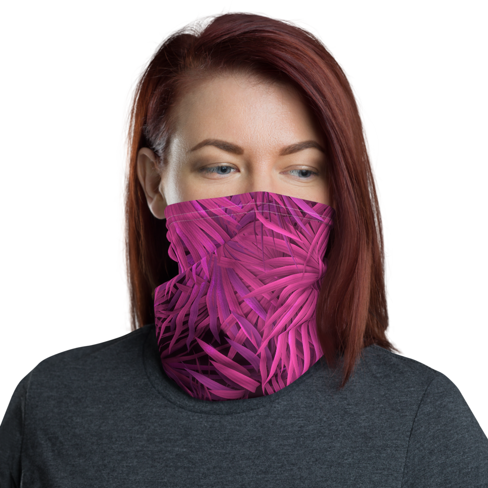 Default Title Pink Palm Neck Gaiter Masks by Design Express