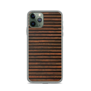 iPhone 11 Pro Horizontal Brown Wood iPhone Case by Design Express