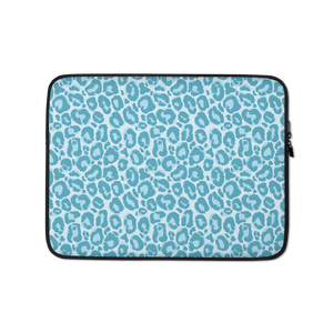 13 in Teal Leopard Print Laptop Sleeve by Design Express