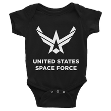 Black / 6M United States Space Force "Reverse" Infant Bodysuit by Design Express