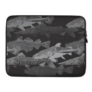 15 in Grey Black Catfish Laptop Sleeve by Design Express