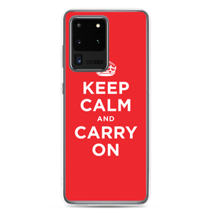 Samsung Galaxy S20 Ultra Keep Calm and Carry On Red Samsung Case by Design Express