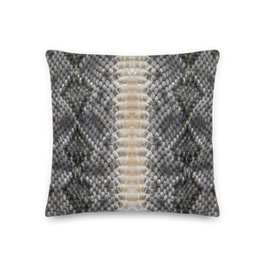 18×18 Snake Skin Print Premium Pillow by Design Express