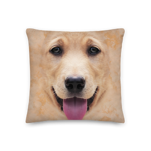 18×18 Yellow Labrador Dog Premium Pillow by Design Express